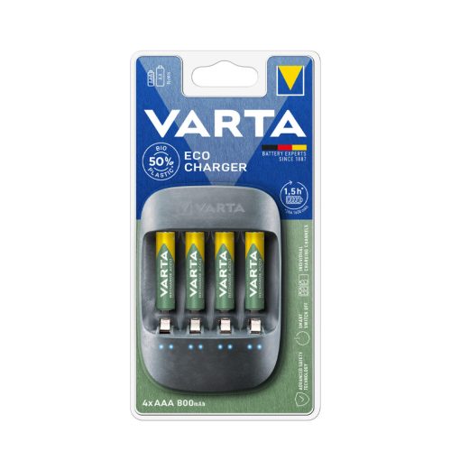 VARTA Akkutöltő ECO + 4x800mAh R2U AAA (AA/AAA)