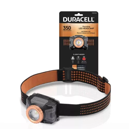 Duracell Fejlámpa DH350SE Fókuszálható (+3AAA) IPX4 (350 lumen) B1