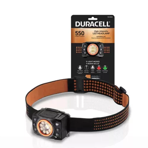 Duracell Fejlámpa DH550SE (+3AAA) IPX4 (550 lumen) B1