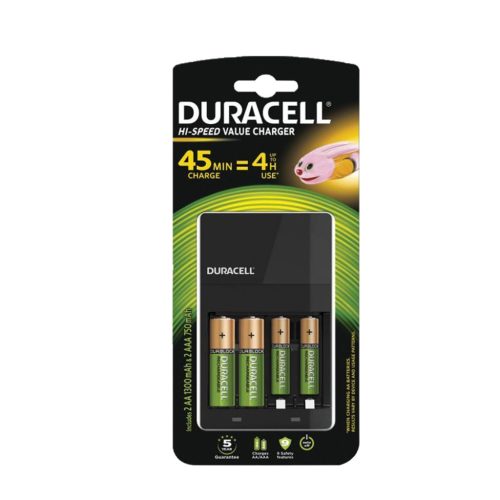 Duracell Akkutöltő CEF14 45min (+2db 1300mAh AA + 2db 750mAh AAA) B1