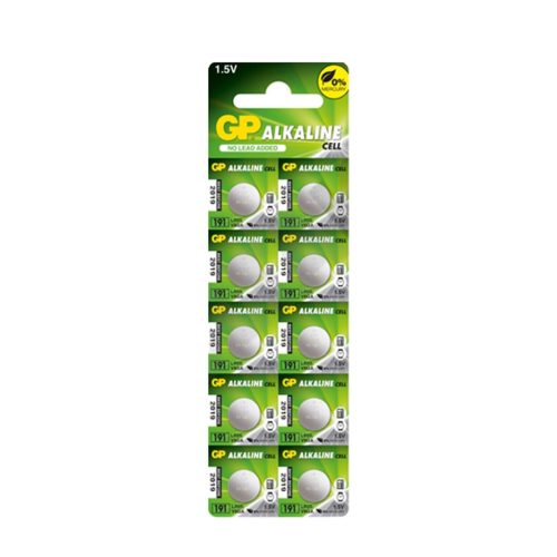 GP Gombelem ALkáli AG8 / LR55 / 191 / 391 (1,5V) B10