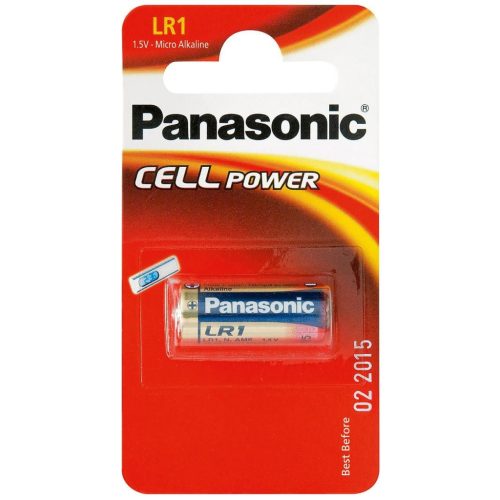 Panasonic Riasztó Elem Alkáli LR1, MN9100, E90, Lady, N (1,5V) B1