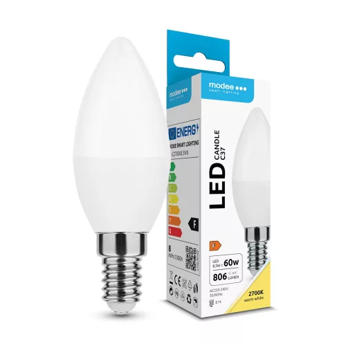 Modee Lighting LED Izzó Gyertya (Candle) 8,5W E14 360° 2700K (806 lumen) ERP