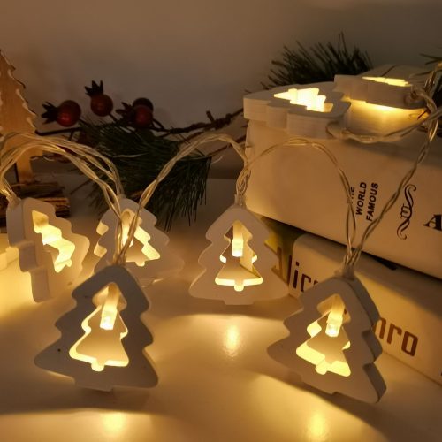 Modee Karácsonyi LED Füzér Dekor Elemes C3011 (10LED/90cm/10cm) warm