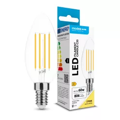   Modee LED Izzó Filament Gyertya C35 7W E14 360° 2700K (806 lumen) ERP