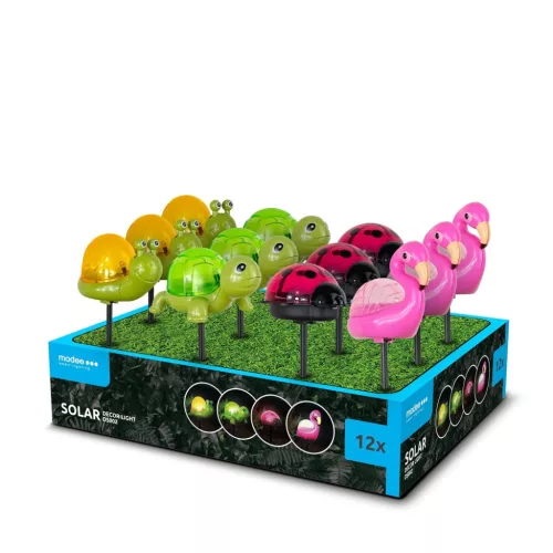 Modee Lighting LED Szolár Napelemes Leszúrható Lámpa DS002 (12db/display)