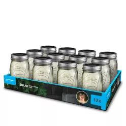   Modee Lighting LED Szolár Napelemes Dekor Kerti Üveg Lampion DS005(12db/display)