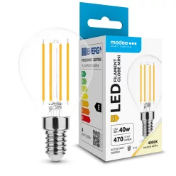   Modee LED Izzó Filament G.Mini G45 4W E14 360° 4000K (470 lumen) ERP
