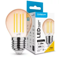   Modee LED Filament Amber Globe Mini G45 4W E27 320° 1800K (360 lumen) dimm.