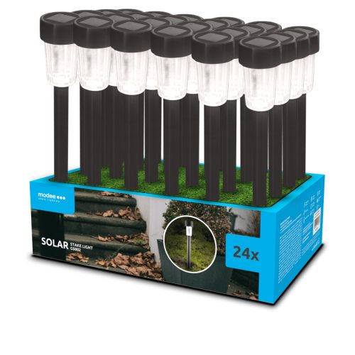 Modee Lighting LED Szolár Napelemes Leszúrható Lámpa GS002 (31cm) (24db/display)