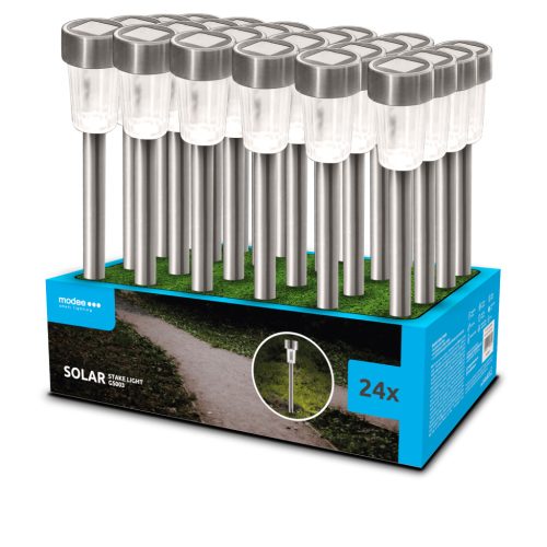 Modee Lighting LED Szolár Napelemes Leszúrható Lámpa GS003 (31cm) (24db/display)