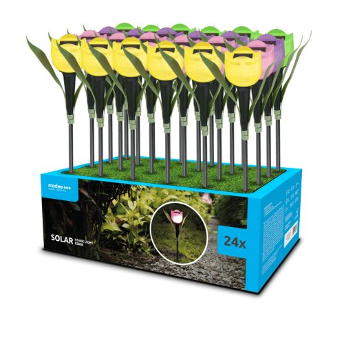 Modee Lighting LED Szolár Napelemes Leszúrható Lámpa GS004 (31cm) (24db/display)