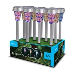   Modee Lighting LED Szolár Napelemes Leszúrható Lámpa GS030 (39cm) (12db/display)
