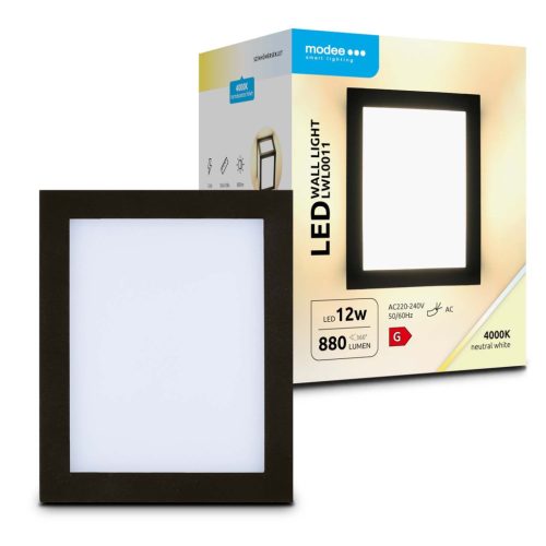 Modee LED Fali Lámpa (LWL0011) 12W IP65 160x108x130mm 4000K (880 lumen)