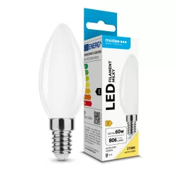   Modee LED Izzó Filament Milky Gyertya C35 7W E14 360° 2700K (806 lumen) ERP