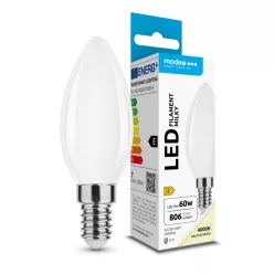   Modee LED Izzó Filament Milky Gyertya C35 7W E14 360° 4000K (806 lumen) ERP