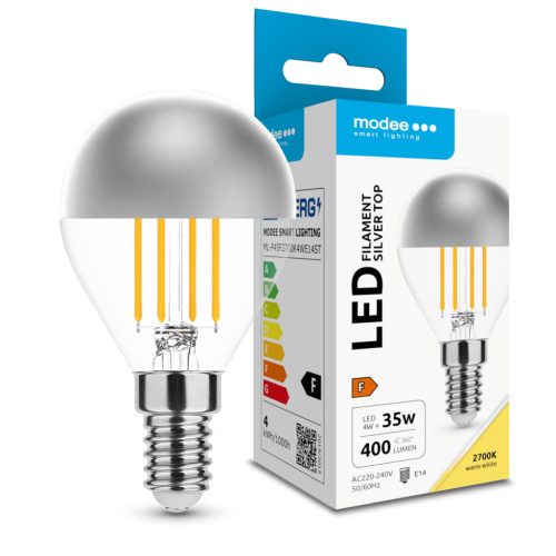 Modee LED Izzó Filament G.Mini P45 Silver Top 4W E14 320° 2700K (400 lumen)