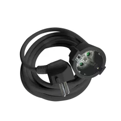   Technik Professional Hosszabbító (lengokábel) Fekete 2m kábellel 3x1,5mm2 16A