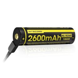   Nitecore Kellék Akkumulátor 18650 NL1826R USB-C tölthető 2600mAh 3,7V B1