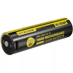   Nitecore Kellék Akkumulátor 18650 NL1836R USB-C tölthető 3600mAh 3,6V B1