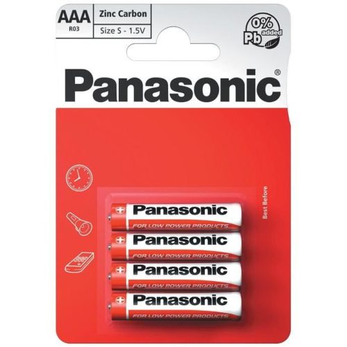 Panasonic Zinc Féltartós Mikro Elem AAA (R03RZ/4BP) B4