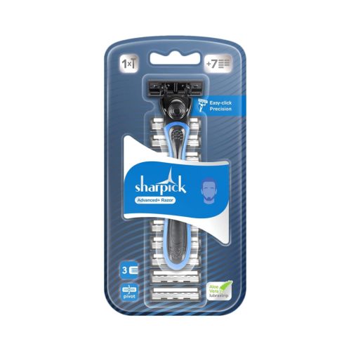 Sharpick Advanced+ Borotva Készülék 3 pengés + 7db pótfej + Aloe Vera B1