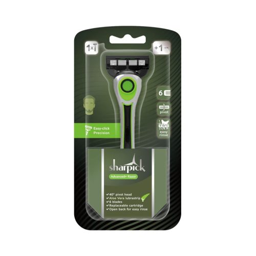 Sharpick Advanced+ Borotva Készülék 6 pengés + 1db pótfej + Aloe Vera B1