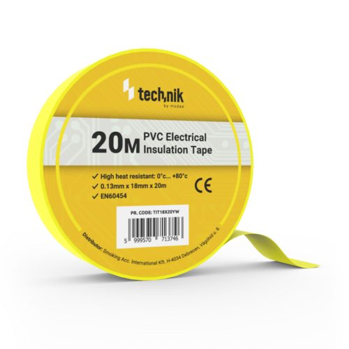 Technik - Szigetelőszalag 0,13mm x 18mm x 20m Sárga