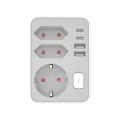  Technik Professional WG Elosztó Fali 3 utas + 2 x USB-C + 2 x USB-A + kapcsoló
