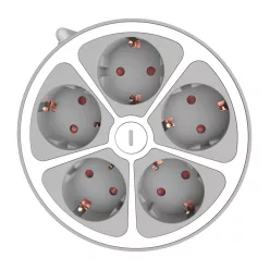 Technik Professional WG Elosztó Kör 5 utas 1,4m kábel 16A