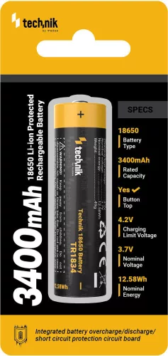 Technik Akkumulátor 18650 TR1834 3400mAh 3,7V B1