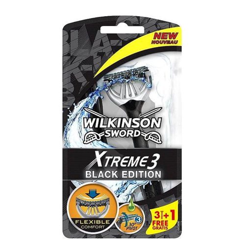 Wilkinson Xtreme 3 Sensitive Eldobható Borotva férfi Black Edition B3+1