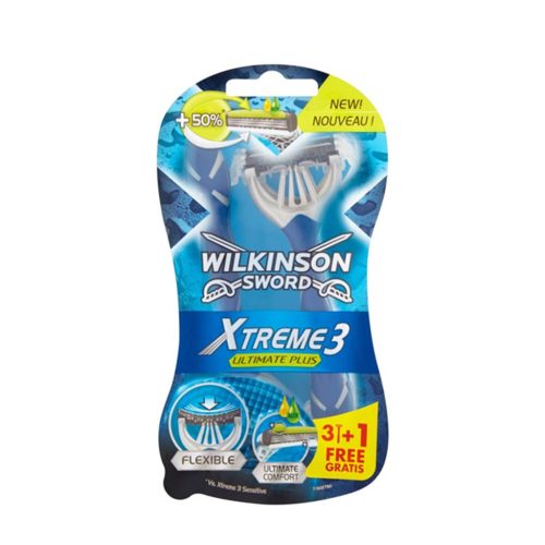 Wilkinson Xtreme 3 Ultimate Plus Eldobható Borotva férfi B3+1