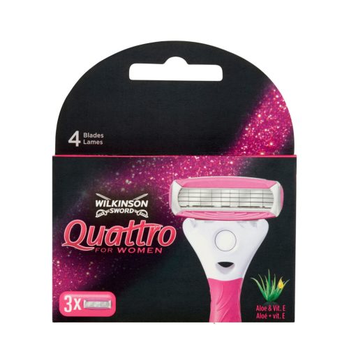 Wilkinson Quattro Borotva Készülék Pótfej Szett Női B3