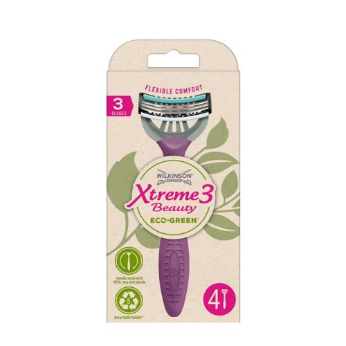 Wilkinson Xtreme 3 Beauty ECO Green eldobható borotva Női B4