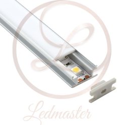   Ledprofiles Lépésálló aluprofil opál fedéllel 2 méteres szál