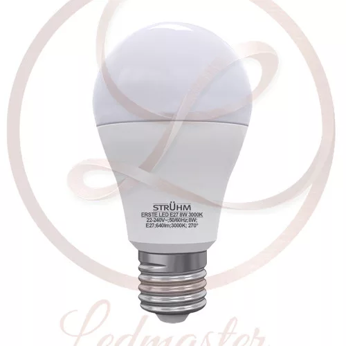 Strühm Erste E27-es foglalatú 8W-os LED-es izzó meleg fehér