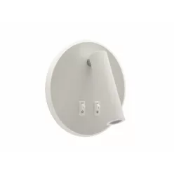   Strühm Otello C ø146 mm kerek meleg fehér/natúr fehér fehér fali lámpa