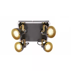   Strühm Mario fekete 4-es mennyezeti lámpa GU10-es foglalattal