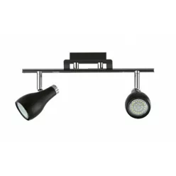   Strühm Kinga fekete/króm 2-es mennyezeti lámpa GU10-es foglalattal