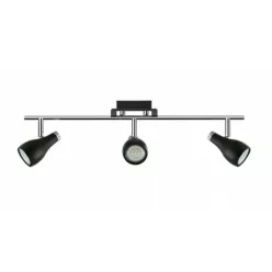   Strühm Kinga fekete/króm 3-as mennyezeti lámpa GU10-es foglalattal