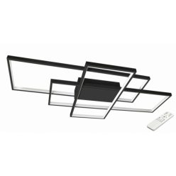   MasterLED Galaxis Hidra 126 W-os 90x50 cm fekete LED távirányítós mennyezeti lámpa