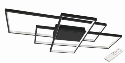 MasterLED Galaxis Hidra 126 W-os 90x50 cm fekete LED távirányítós mennyezeti lámpa