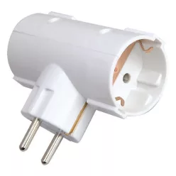 Földelt hálózati 2-es T-dugaljzat 16A 220-240V