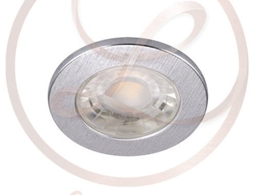 Strühm Fin Led IP44 3 W-os süllyesztett natúr fehér ezüst színű kör alakú LED-es mennyezetlámpa