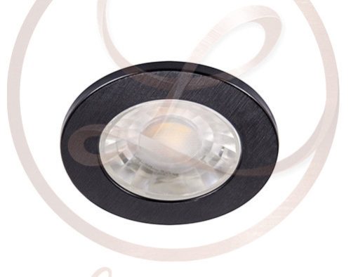 Strühm Fin Led IP44 3 W-os süllyesztett natúr fehér fekete színű kör alakú LED-es mennyezetlámpa