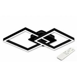   MasterLED Galaxis Herkules 70 W-os 54x54 cm fekete LED távirányítós mennyezeti lámpa