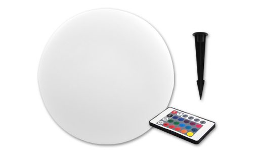 MasterLED Kula 2 W-os földbe szúrható 30 cm-es napelemes kerti gömb RGB