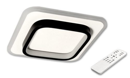 MasterLED Galaxis Falcon 35 W-os 24x24x5 cm fekete-fehér LED távirányítós mennyezeti lámpa