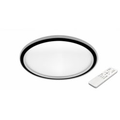   MasterLED Galaxis Apollo 66 W-os 40x4 cm fekete LED távirányítós mennyezeti lámpa